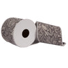 Vickerman QR223219 4" X 5 Yards Gray Jairo Jacquard Double Fused Lining Ribbon.