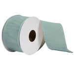 Vickerman QR223713 2.5" X 10 Yards Aqua Dupion Double Fused Dupion Ribbon