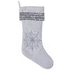 Vickerman QTX17012 Decorative 8" X 19" Banded Snowflake Christmas Stocking