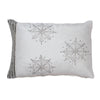 Vickerman QTX17015 Decorative 14" X 20" Banded Snowflake Pillow