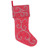 Vickerman QTX17312 Decorative 8" X 19" Filigree Scroll Christmas Stocking