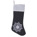 Vickerman QTX17452 Decorative 8" X 19" Winter Snowflake Christmas Stocking