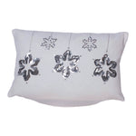 Vickerman QTX17542 Decorative 12" X 20" Silver Flakes Pillow