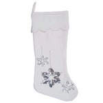 Vickerman QTX17543 Decorative 8" X 19" Silver Flakes Christmas Stocking