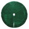 Vickerman QTX17782 72" Plush Emerald Green Velvet Christmas Tree Skirt. Fully Lined; Has A Tie Closure.