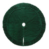 Vickerman QTX17783 84" Plush Emerald Green Velvet Christmas Tree Skirt. Fully Lined; Has A Tie Closure.