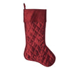 Vickerman QTX190121 21" Burgundy Quilt Stitch Jewel Christmas Stocking