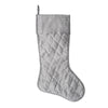 Vickerman QTX190221 21" Gray Quilt Stitch Jewel Christmas Stocking