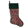 Vickerman QTX191504 20" Green/Red Sequin Pattern Christmas Stocking.