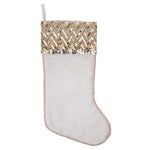 Vickerman QTX201811 19" White Chevron Sequin Christmas Stocking