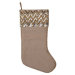 Vickerman QTX201838 19" Champagne Chevron Sequin Christmas Stocking.