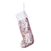 Vickerman QTX21752 20" X 8" Iberian Faux Fur Stocking. Minky Lining; It'S Fully Lined And Has A Tie Closure.