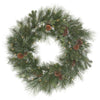 Vickerman R173131LED 30" Artificial Grover Mix Pine Wreath With 87 Plastic/Needle Tips And 70 Clear Dura-Lit Incandescent Mini Lights