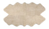 Indoor area rug made from natural curly sheepskin