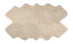 Sheepskin Area Rug Curly Wool Oatmeal Finish 3.5' x 6' Indoor Rug By Auskin