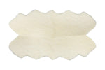 Curly Sheepskin Area Rug 3'x6' – Off White Natural Wool Rug with Textured Curl Indoor Decor by Auskin