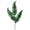 Vickerman RG220104 24.5" Green Feather Fern Glitter Spray 6 Per Bag.