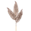 Vickerman RG220138 24.5" Champagne Feather Fern Glitter Spray 6 Per Bag.