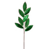 Vickerman RG220704 27.5" Green Metallic Leaf Glitter Spray 3 Per Bag.