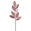 Vickerman RG220758 27.5" Rose Gold Metallic Leaf Glitter Spray 3 Per Bag.