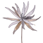 Vickerman RG221707 24" Silver Metallic And Frosted Glitter Papyrus 2 Per Bag.