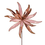 Vickerman RG221758 24" Rose Gold Metallic And Frosted Glitter Papyrus 2 Per Bag.