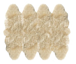Long Wool Sheepskin Rug 6'x7' – Bisque Octo Multi-Pelt Natural Wool Area Rug with Plush Texture for Indoor Decor by Auskin