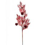 Vickerman RX193203 36" Red Glitter Pine Cone Artificial Christmas Spray. Includes 3 Sprays Per Pack.