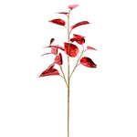 Vickerman RX193303 33" Red Shiny Leaf Artificial Christmas Spray. Includes 2 Sprays Per Pack.