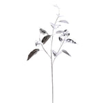 Vickerman RX193307 33" Silver Shiny Leaf Artificial Christmas Spray. Includes 2 Sprays Per Pack.