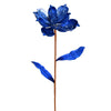 Vickerman RX193402 30" Blue Glitter Magnolia Artificial Christmas Spray. Includes 2 Sprays Per Pack.