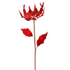 Vickerman RX193503 32" Red Glitter Poinsettia Artificial Christmas Spray. Includes 2 Sprays Per Pack.