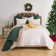 Christmas Quilt Set – 3-Piece Reindeer Coverlet by Greenland Home Fashions