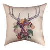 Flower Antlers Outdoor Throw Pillow