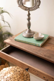 Rustic Reclaimed Wood Wall Desk With Built-In Drawer 19.5