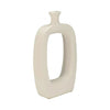 Sagebrook Home 13903-18 Ceramic, 14" Vase With Cut-Out, Cream