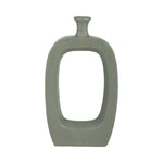 Sagebrook Home 13903-20 Ceramic, 14" Vase With Cutout, Green