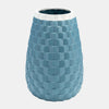 Sagebrook Home 15737-03 9" Textured Vase, Cameo Blue