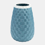 Sagebrook Home 15737-03 9" Textured Vase, Cameo Blue