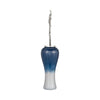 Sagebrook Home 16770-05 Glass, 38" Vase With Aluminum Top, Blue/Wht Ombre