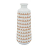 Sagebrook Home 16837-02 Ceramic, 16" Aztec Vase, Ivory