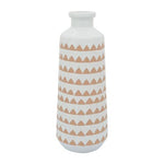 Sagebrook Home 16837-02 Ceramic, 16" Aztec Vase, Ivory
