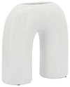 Sagebrook Home 16839-01 Ceramic, 8" Horseshoe Vase, White