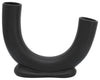 Sagebrook Home 16911-01 Ceramic, 8" U-Shaped Vase With Base, Black