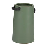 Sagebrook Home 16983-02 Ceramic, 9" Eared Vase, Dark Sage
