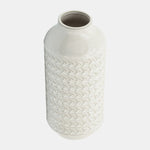 Sagebrook Home 16987-01 Ceramic, 16" Aztec Vase, Ivory