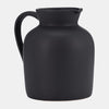 Sagebrook Home 17052-02 Ceramic, 7" Pitcher Vase, Black