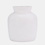 Sagebrook Home 17053-01 Ceramic, 5" Pitcher Vase, White