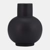 Sagebrook Home 17055-02 Ceramic, 7" Bulbous Vase, Black