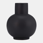 Sagebrook Home 17055-02 Ceramic, 7" Bulbous Vase, Black